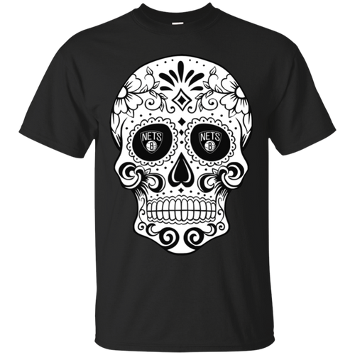 Brooklyn Nets Sugar Skull T - Shirt For Men