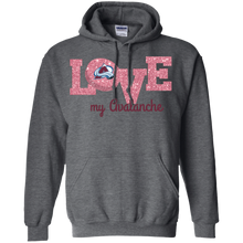 Load image into Gallery viewer, Glitter Love For Colorado Avalanche Fans Hoodie Shirt
