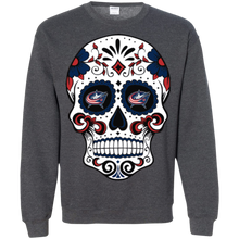 Load image into Gallery viewer, Columbus Blue Jackets Sugar Skull Sweatshirt