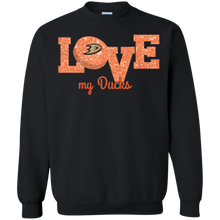 Load image into Gallery viewer, Glitter Love For Anaheim Ducks Fans Sweatshirt