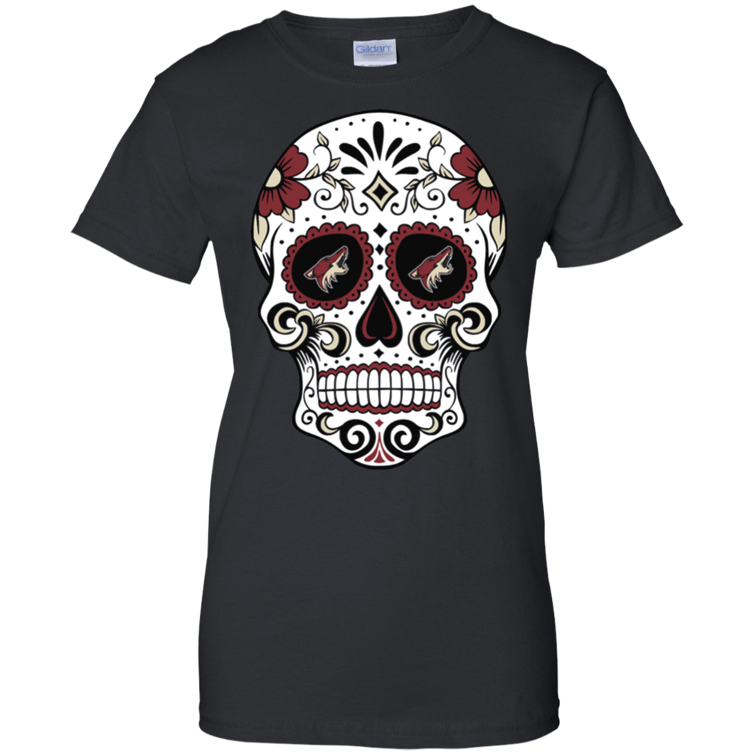 Arizona Coyotes Sugar Skull T-Shirt For Women