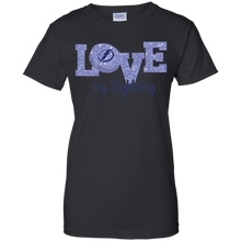 Load image into Gallery viewer, Glitter Love For Tampa Bay Lightning Fans T-Shirt For Women