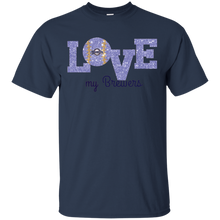 Load image into Gallery viewer, Glitter Love For Milwaukee Brewers Fans T - Shirt For Men