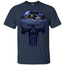 Load image into Gallery viewer, Baltimore Ravens Football The Punisher Skull T - Shirt For Men