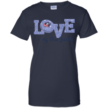 Load image into Gallery viewer, Glitter Love For Columbus Blue Jackets Fans T-Shirt For Women