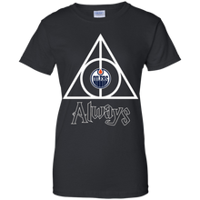 Load image into Gallery viewer, Deathly Hallows For Edmonton Oilers And Harry Potter Fans T-Shirt For Women