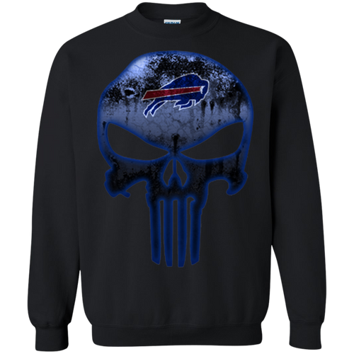 Buffalo Bills Football The Punisher Skull Sweatshirt