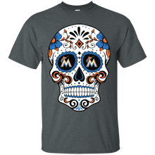 Load image into Gallery viewer, Miami Marlins Sugar Skull T - Shirt For Men