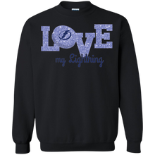 Load image into Gallery viewer, Glitter Love For Tampa Bay Lightning Fans Sweatshirt