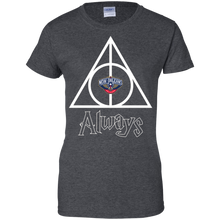Load image into Gallery viewer, Deathly Hallows For New Orleans Pelicans And Harry Potter Fans T-Shirt For Women