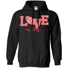 Load image into Gallery viewer, Glitter Love For Kansas City Chiefs Fans Hoodie Shirt