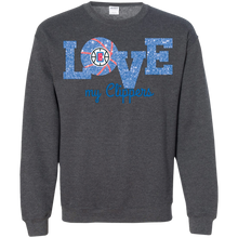 Load image into Gallery viewer, Glitter Love For La Clippers Fans Sweatshirt