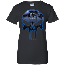 Load image into Gallery viewer, Dallas Mavericks Basketball The Punisher Skull T-Shirt For Women