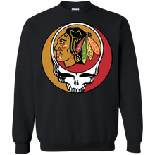Load image into Gallery viewer, Chicago Blackhawks Hockey Grateful Dead Steal Your Face Sweatshirt