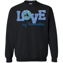 Load image into Gallery viewer, Glitter Love For Minnesota Timberwolves Fans Sweatshirt