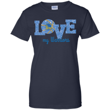 Load image into Gallery viewer, Glitter Love For Golden State Warriors Fans T-Shirt For Women