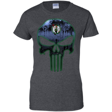 Load image into Gallery viewer, Boston Celtics Basketball The Punisher Skull T-Shirt For Women