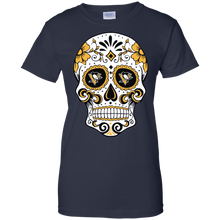 Load image into Gallery viewer, Pittsburgh Penguins Sugar Skull T-Shirt For Women