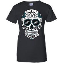 Load image into Gallery viewer, Philadelphia Eagles Sugar Skull T-Shirt For Women