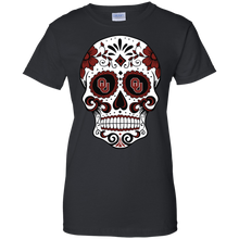 Load image into Gallery viewer, Oklahoma Sooners Sugar Skull T-Shirt For Women