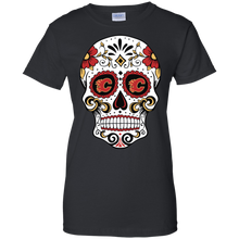 Load image into Gallery viewer, Calgary Flames Sugar Skull T-Shirt For Women