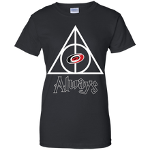 Load image into Gallery viewer, Deathly Hallows For Carolina Hurricanes And Harry Potter Fans T-Shirt For Women