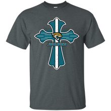 Load image into Gallery viewer, Cross Shirt For Jesus And Jacksonville Jaguars Fans T - Shirt For Men