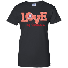 Load image into Gallery viewer, Glitter Love For Montreal Canadiens Fans T-Shirt For Women