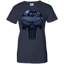 Load image into Gallery viewer, Dallas Cowboys Football The Punisher Skull T-Shirt For Women