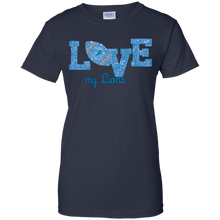 Load image into Gallery viewer, Glitter Love For Detroit Lions Fans T-Shirt For Women