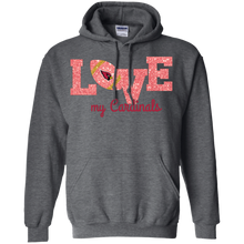 Load image into Gallery viewer, Glitter Love For Arizona Cardinals Fans Hoodie Shirt