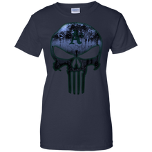 Load image into Gallery viewer, Oakland Athletics Baseball The Punisher Skull T-Shirt For Women