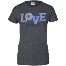 Load image into Gallery viewer, Glitter Love For Kansas City Royals Fans T-Shirt For Women