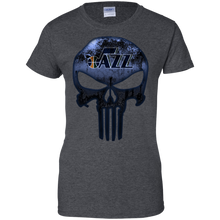 Load image into Gallery viewer, Utah Jazz Basketball The Punisher Skull T-Shirt For Women