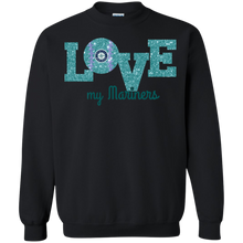 Load image into Gallery viewer, Glitter Love For Seattle Mariners Fans Sweatshirt