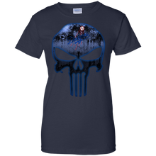 Load image into Gallery viewer, Los Angeles Dodgers Baseball The Punisher Skull T-Shirt For Women