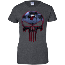Load image into Gallery viewer, Miami Heat Basketball The Punisher Skull T-Shirt For Women