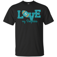 Load image into Gallery viewer, Glitter Love For Miami Dolphins Fans T - Shirt For Men