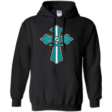 Load image into Gallery viewer, Cross Shirt For Jesus And Miami Dolphins Fans Hoodie Shirt