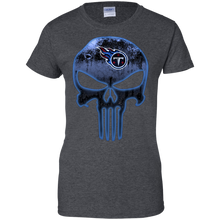Load image into Gallery viewer, Tennessee Titans Football The Punisher Skull T-Shirt For Women