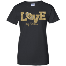 Load image into Gallery viewer, Glitter Love For New Orleans Saints Fans T-Shirt For Women