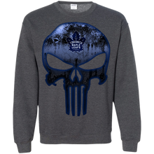 Load image into Gallery viewer, Toronto Maple Leafs Hockey The Punisher Skull Sweatshirt