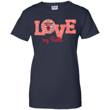 Load image into Gallery viewer, Glitter Love For Chicago Bulls Fans T-Shirt For Women