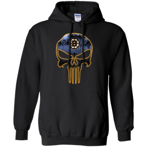 Boston Bruins Hockey The Punisher Skull Hoodie Shirt