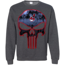 Load image into Gallery viewer, Cleveland Indians Baseball The Punisher Skull Sweatshirt