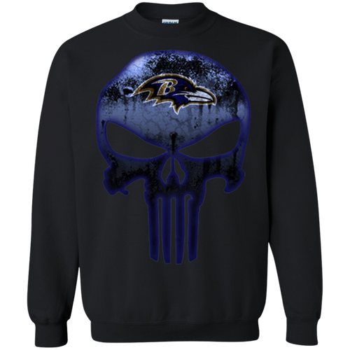 Baltimore Ravens Football The Punisher Skull Sweatshirt