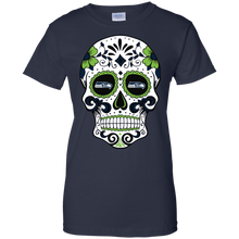 Load image into Gallery viewer, Seattle Seahawks Sugar Skull T-Shirt For Women