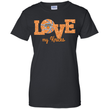 Load image into Gallery viewer, Glitter Love For New York Knicks Fans T-Shirt For Women