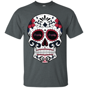 Atlanta Braves Sugar Skull T - Shirt For Men