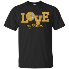 Load image into Gallery viewer, Glitter Love For Pittsburgh Pirates Fans T - Shirt For Men
